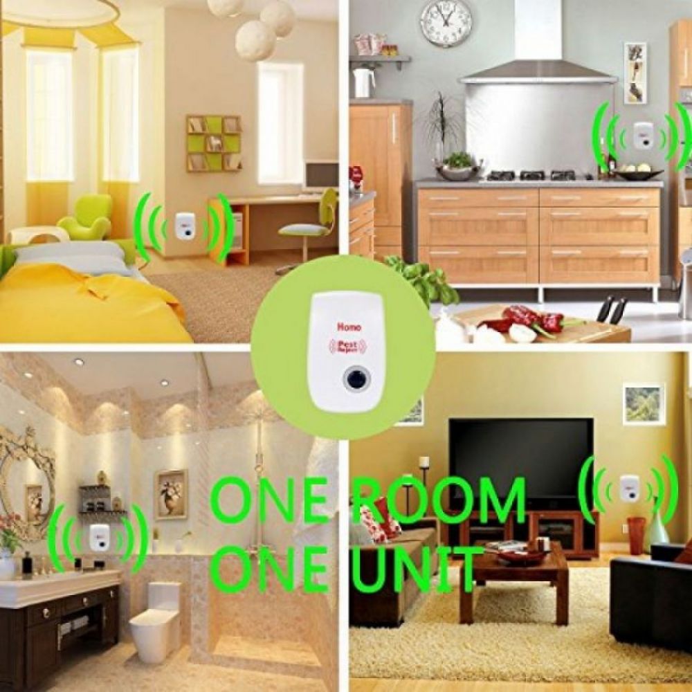 Pack of 2 Pest Control Ultrasonic Repellent Electronic Plug